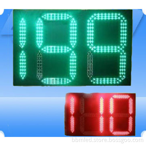 LED Traffic Countdown Timer with Two Half Digits Bi-Color